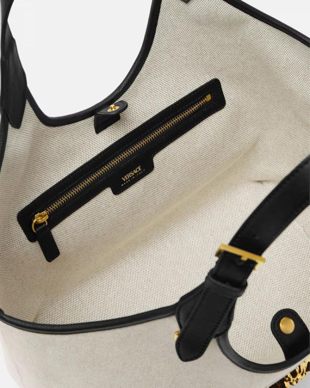 Versace White La Medusa Medium Tote Bag