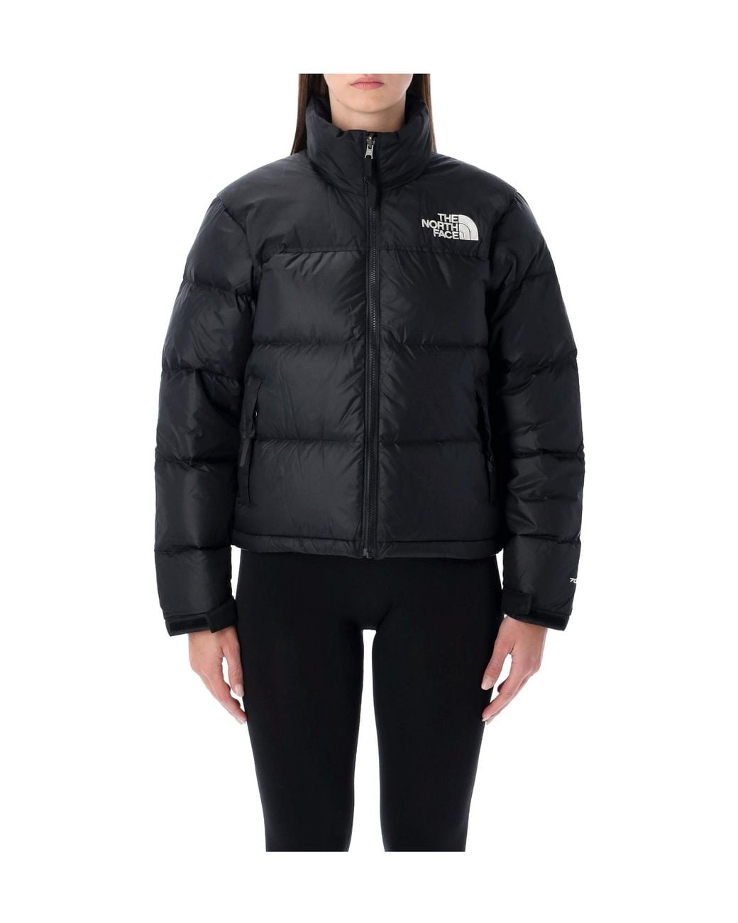The North Face Black Lightweight Puffer Jacket With High Collar