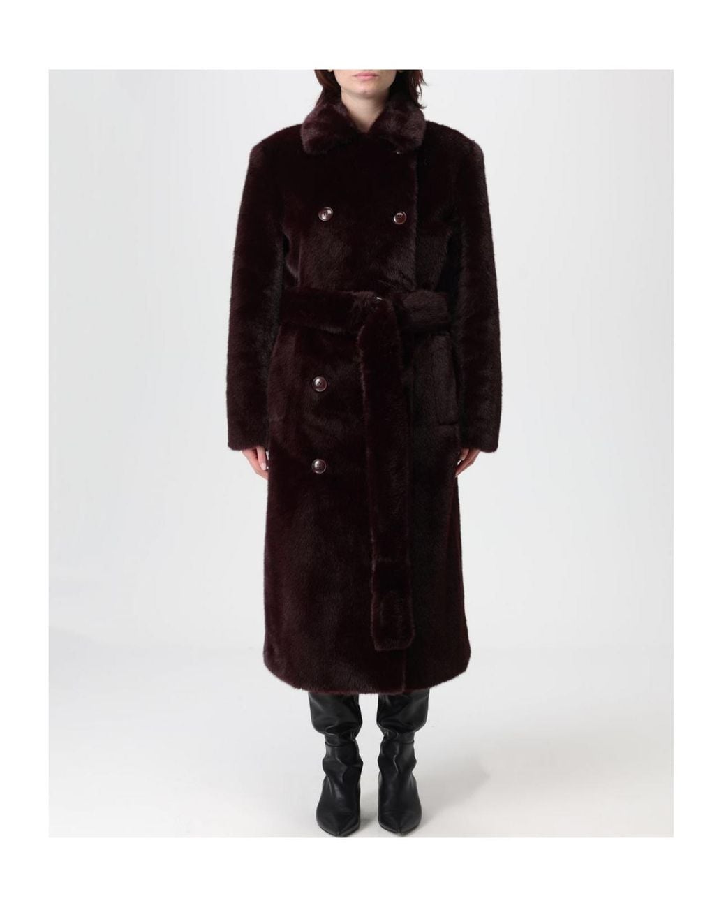 Stand Studio Black Double-Breasted Coat