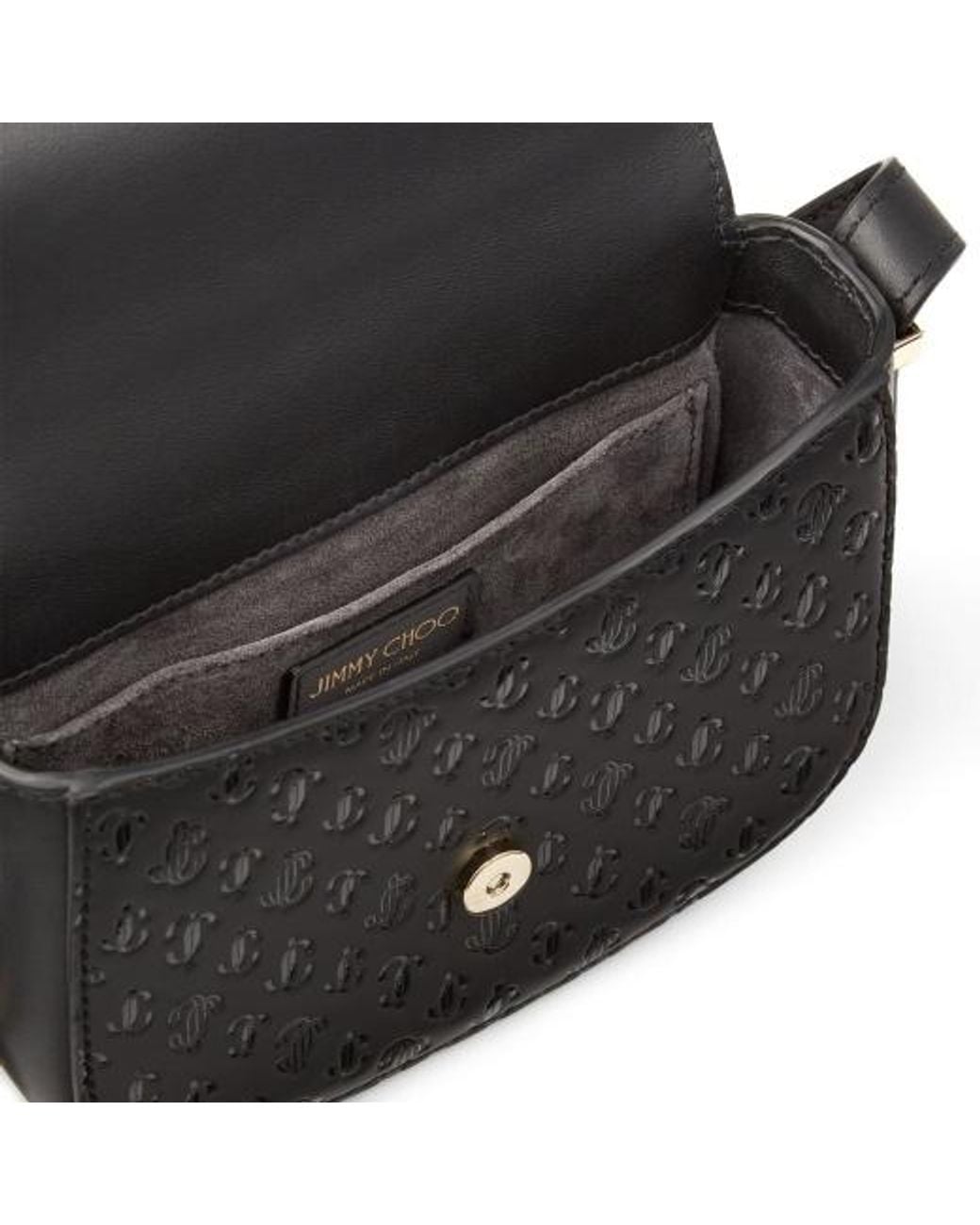 Jimmy Choo Black Logo Small Crossbody Bag