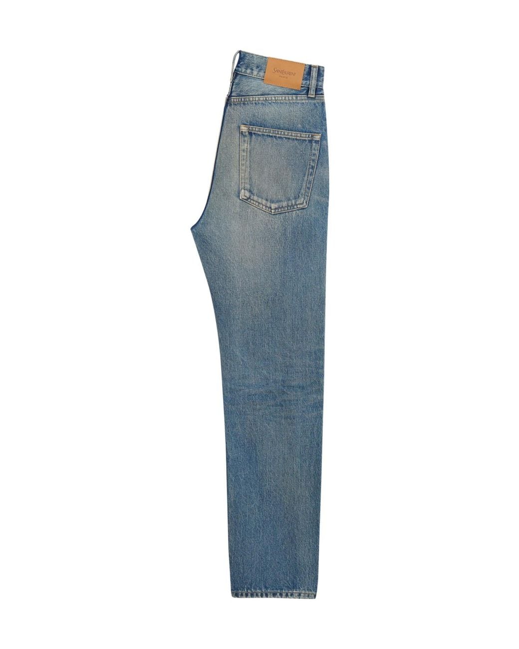 Saint Laurent Blue 90's High-Rise Cropped Slim Jeans