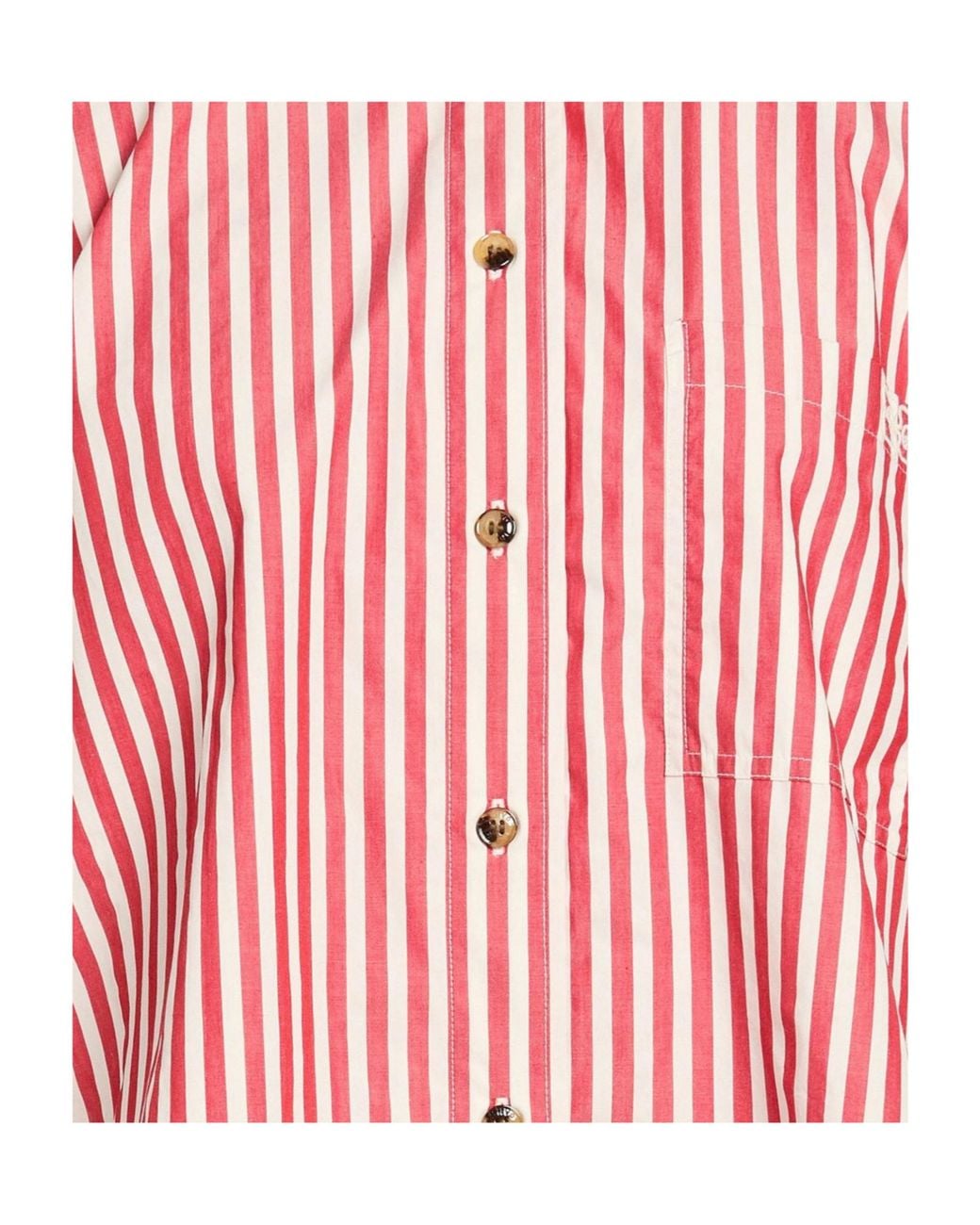 Ganni Red Striped Shirt