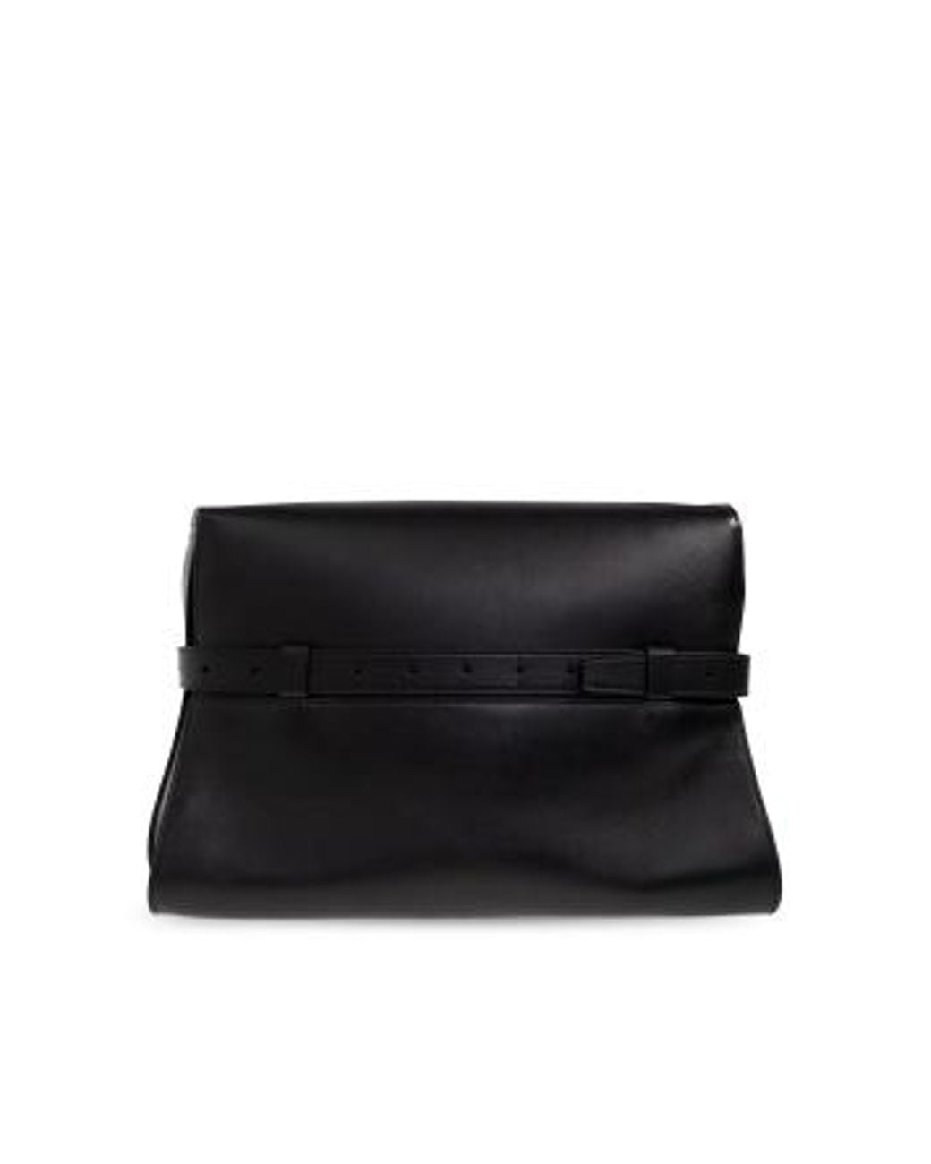 Moschino Black Logo Embossed Tie Me Shoulder Bag for men