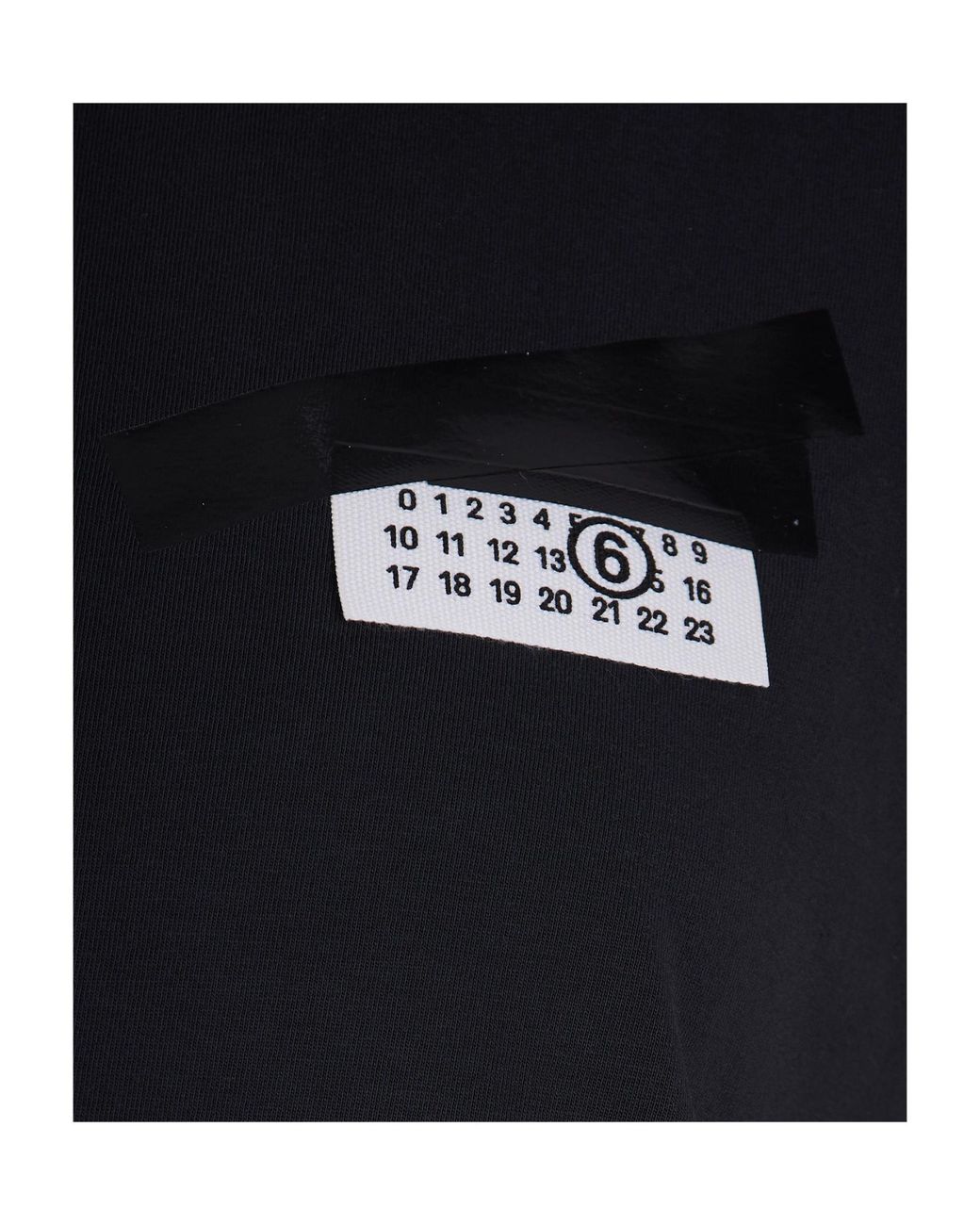 MM6 by Maison Margiela Black Numeric Signature Crewneck T-Shirt