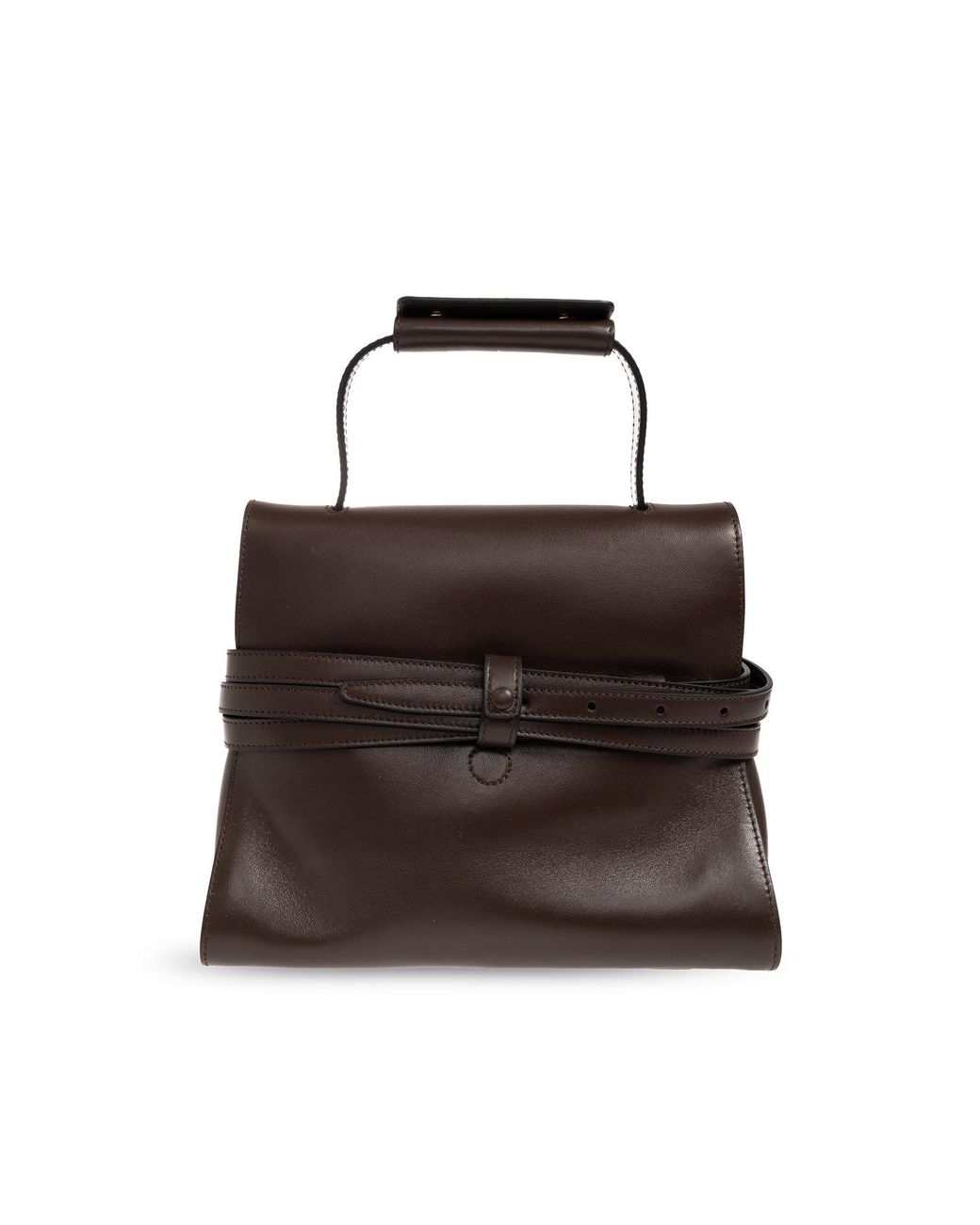 Moschino Black Tie Me Leather Tote Bag