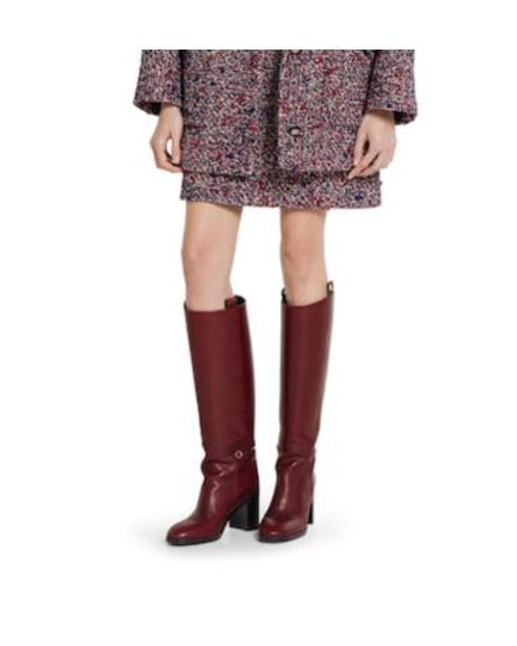 Gucci Red Slim Horsebit Boots