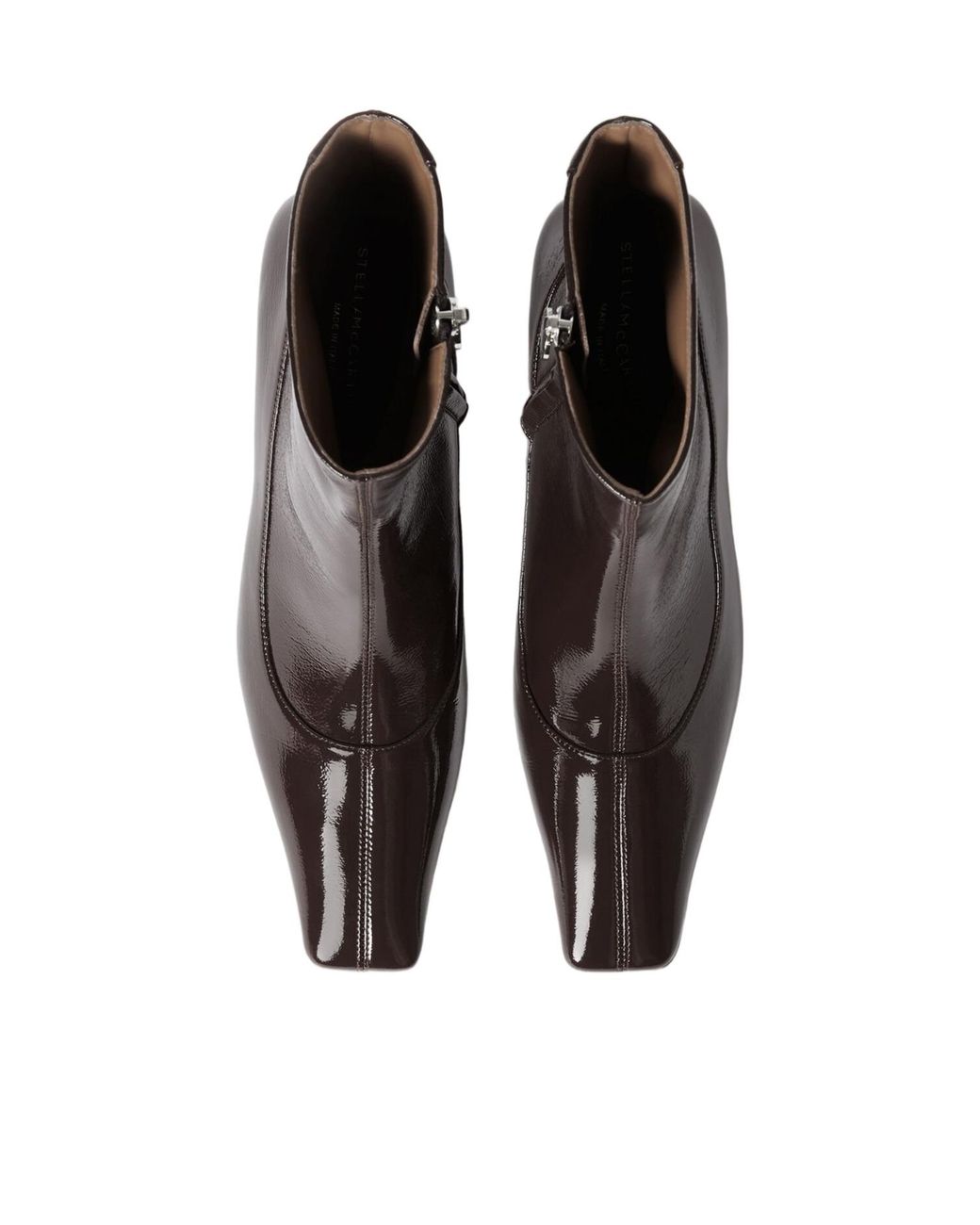 Stella McCartney Brown Pointed Toe Zipped Boots