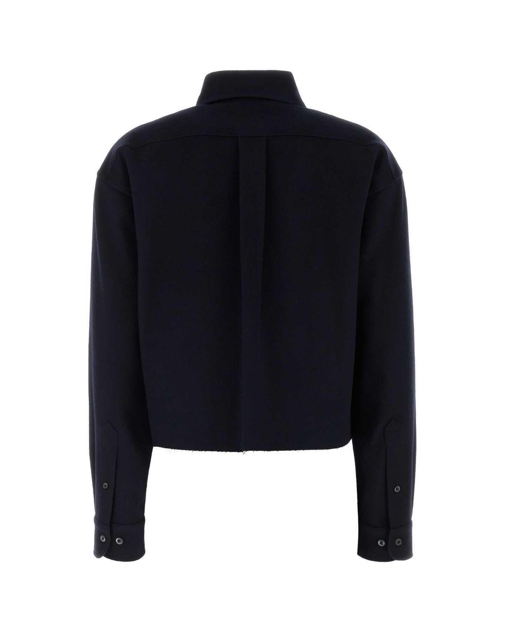 Miu Miu Blue Logo-Embroidered Button-Up Shirt