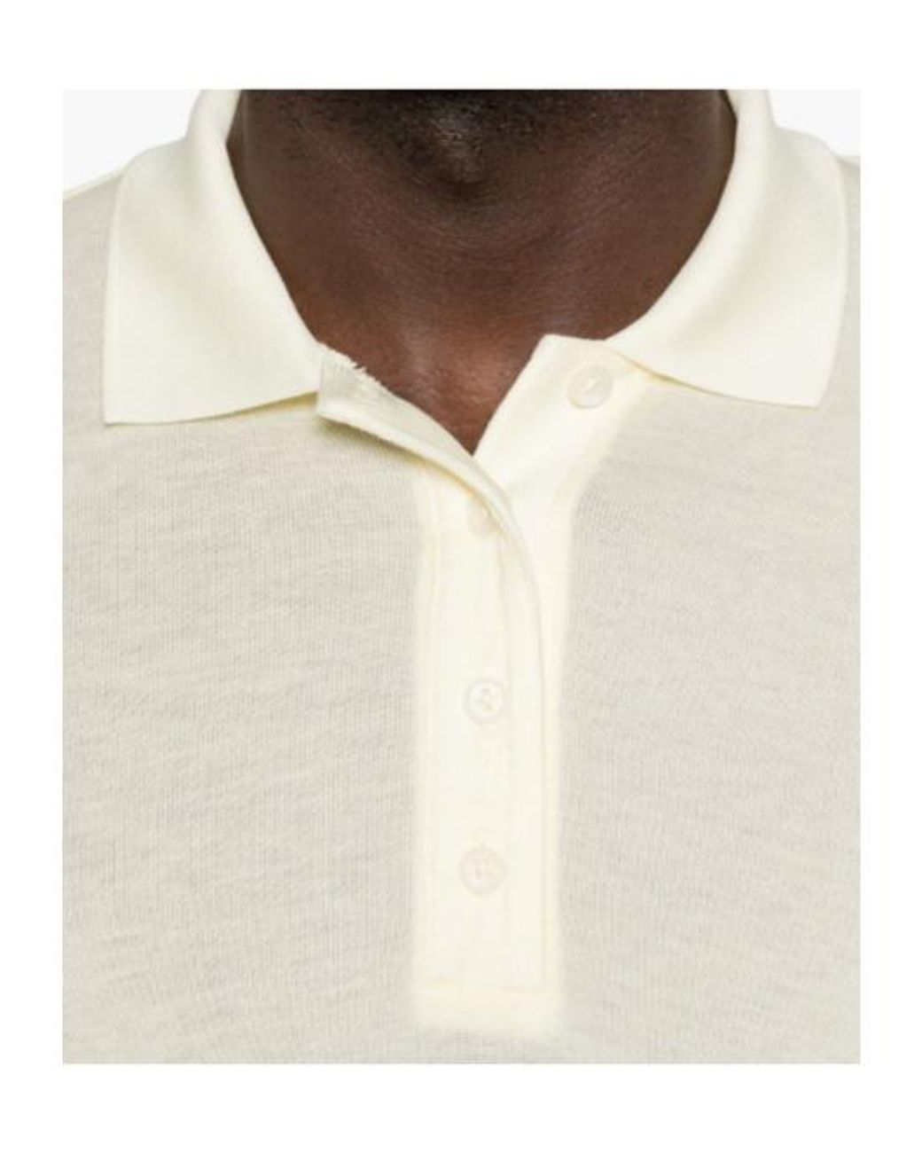 Entire studios White Long Sleeve Polo Top for men