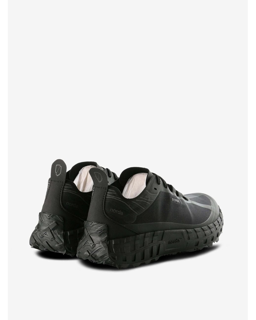 Norda Black Panelled Sneakers for men
