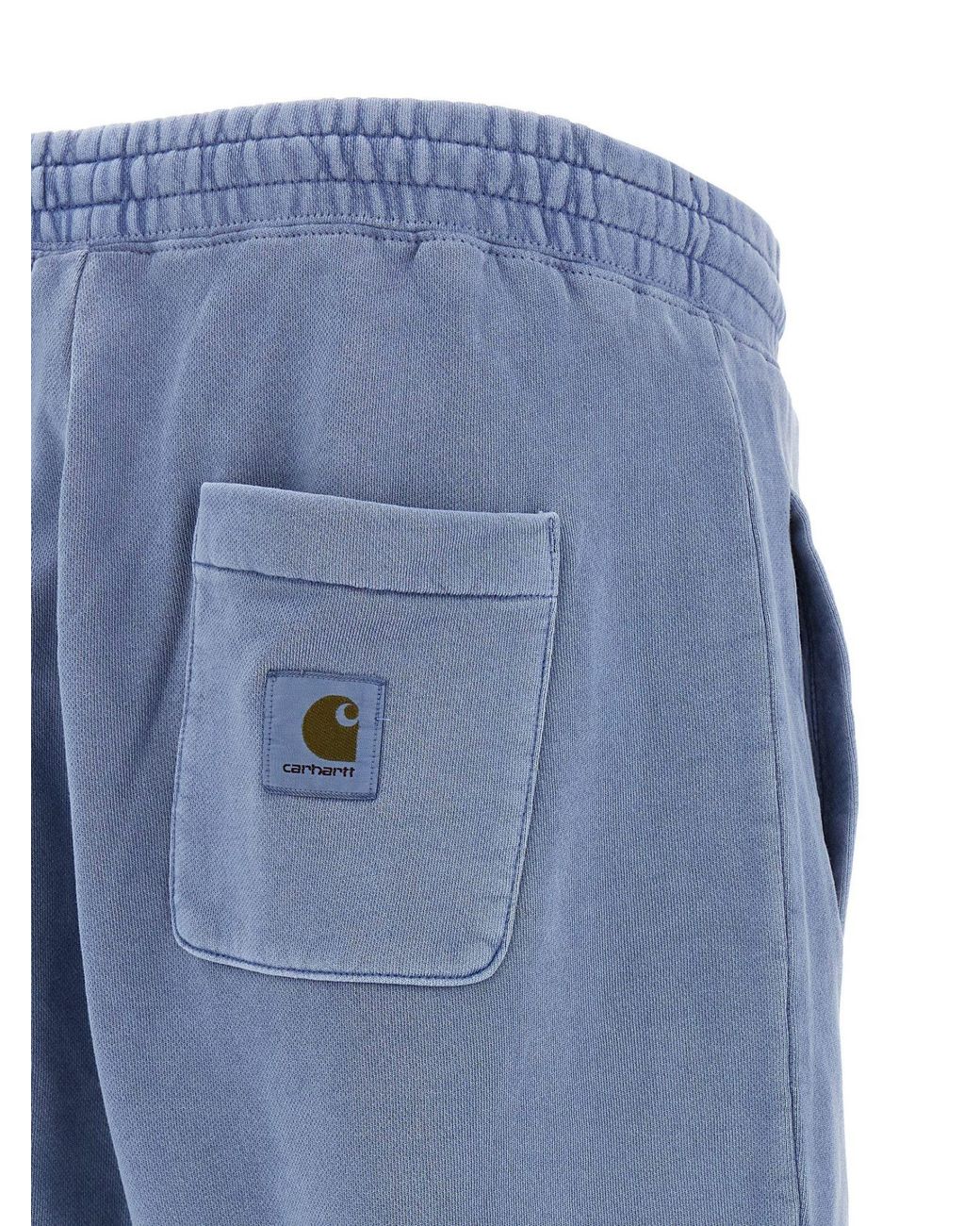 Carhartt Blue Logo Patch Sweat Shorts for men