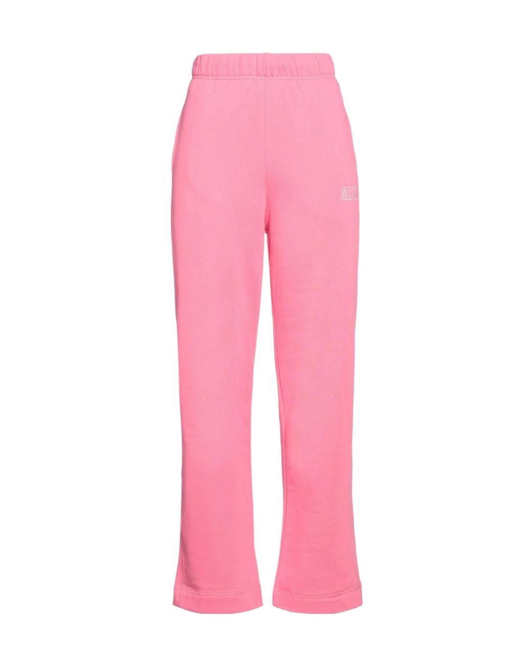Ganni Pink Solid Color Casual Trousers