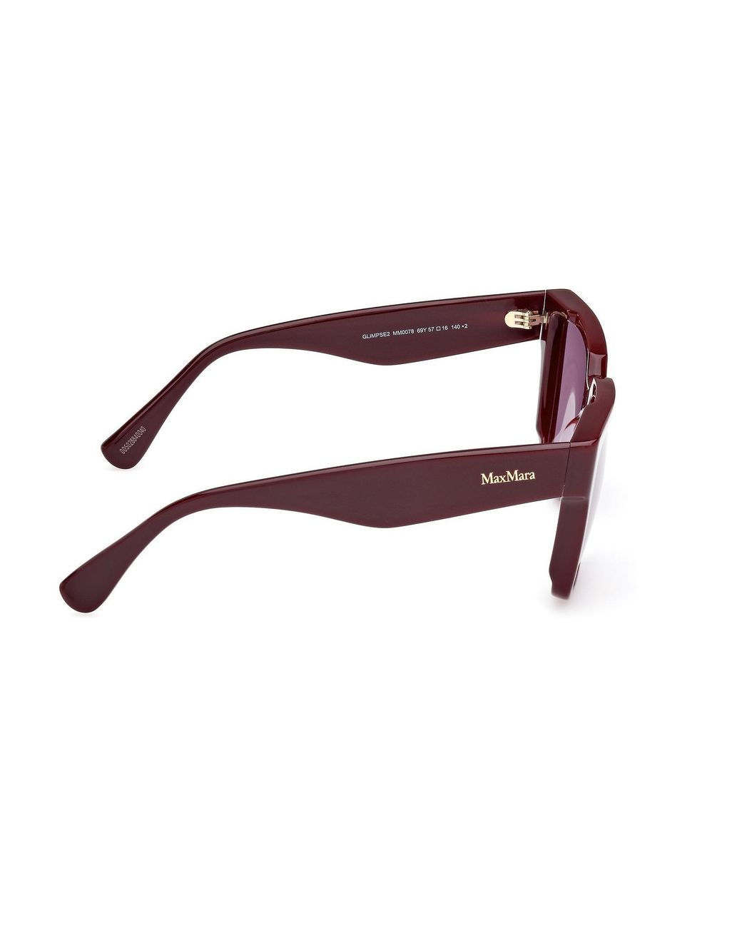 Max Mara Purple Square Frame Sunglasses