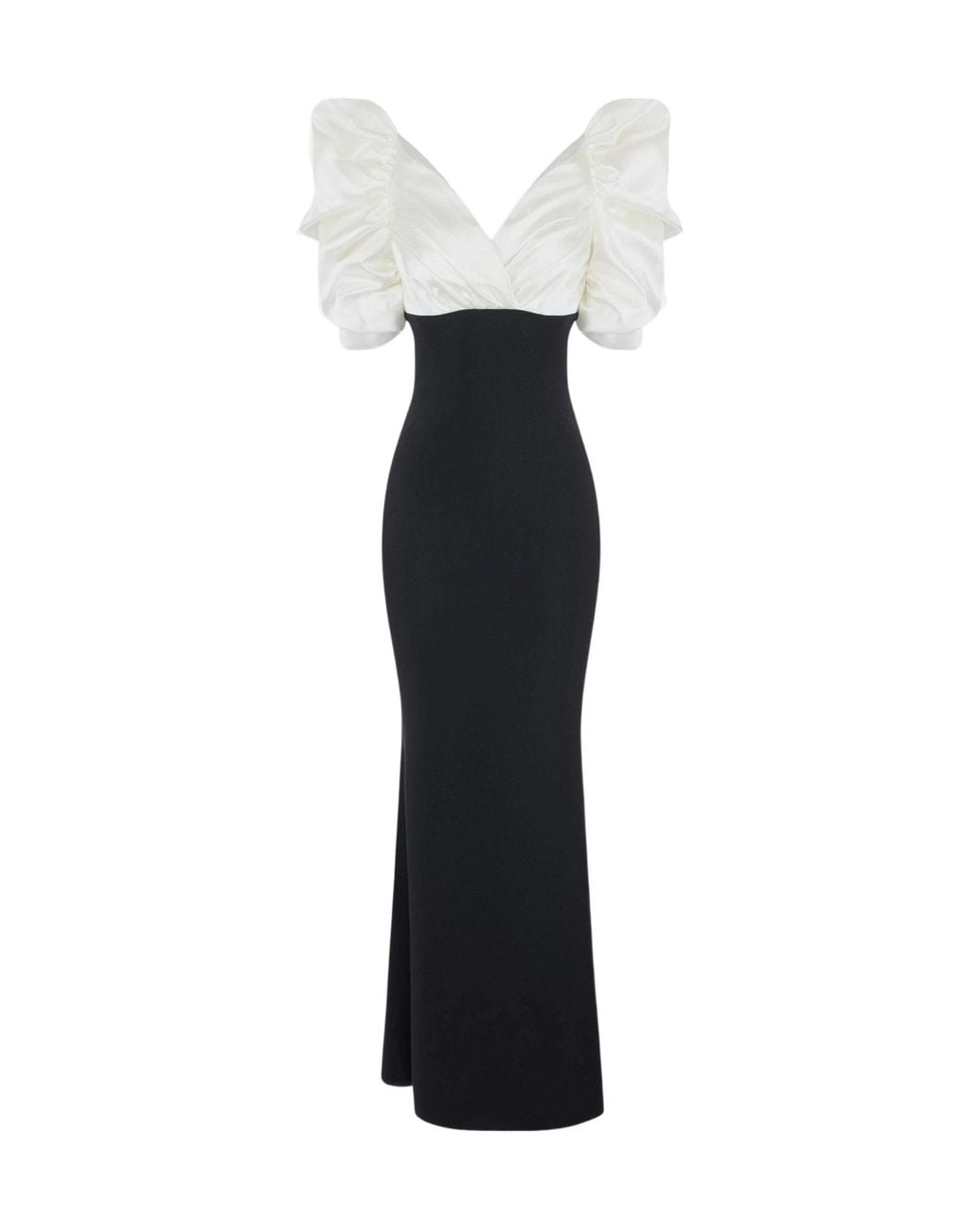 Elisabetta Franchi White Puff-Sleeve Dress