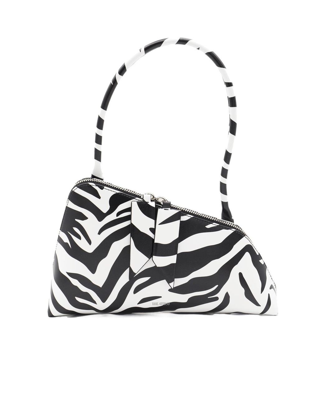 The Attico White Sunrise Zip-Up Shoulder Bag
