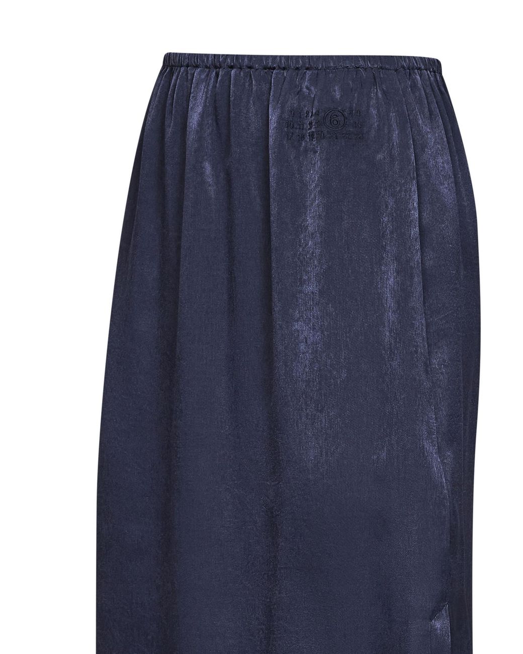 MM6 by Maison Margiela Blue Logo Printed Buttoned Midi Skirt