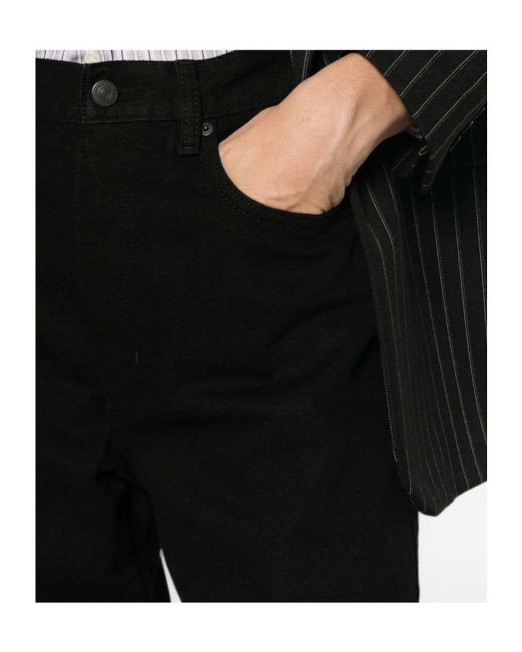 FRAME Black The Bow High-Rise Wide-Leg Jeans