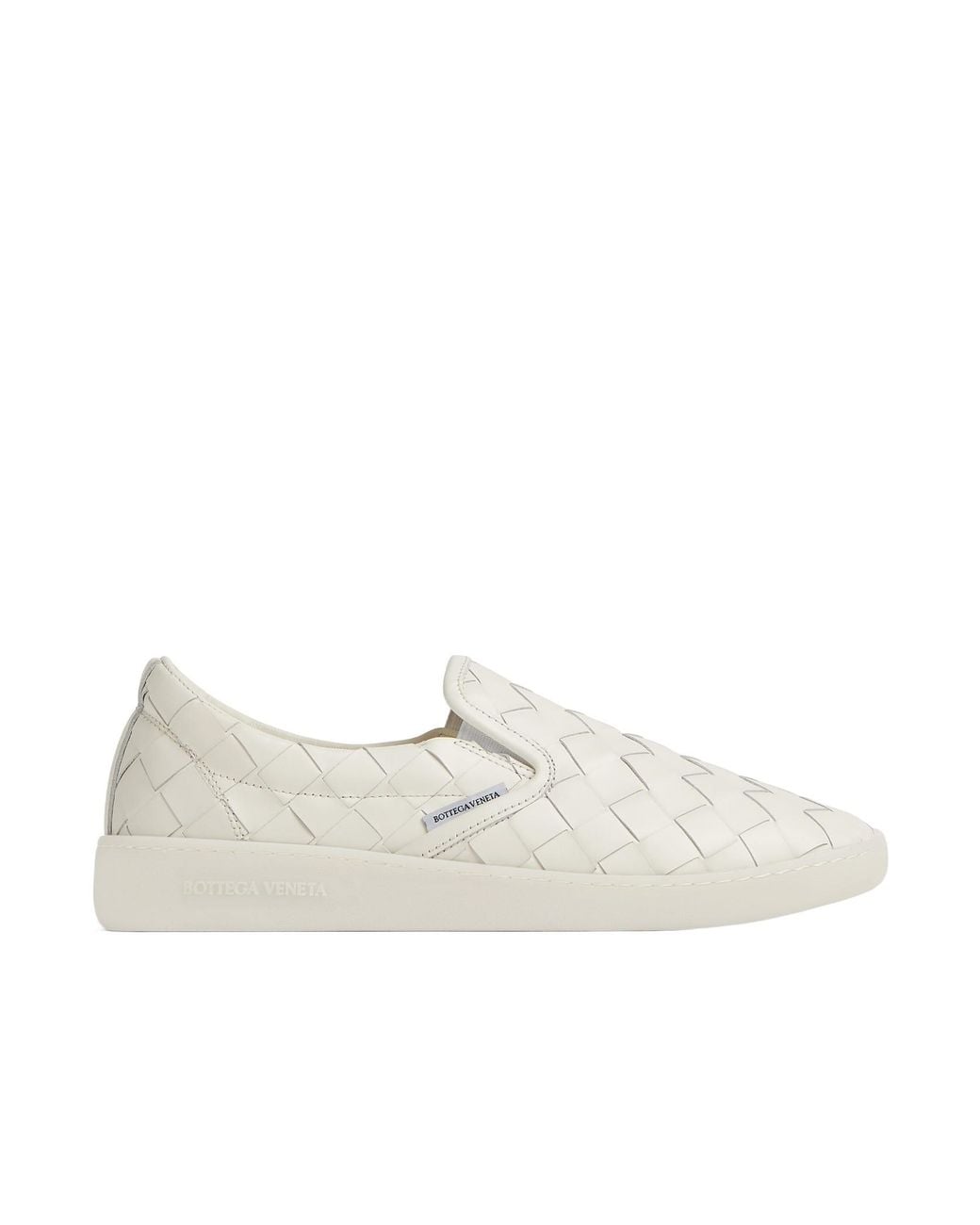 Bottega Veneta White Sawyer Leather Sneakers