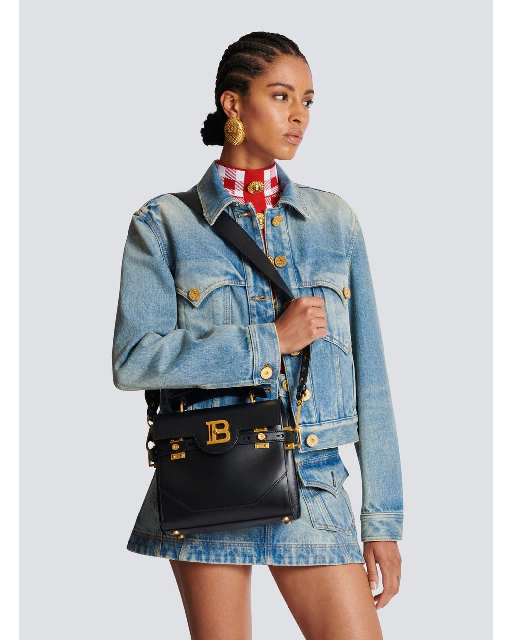 Balmain Black B-Buzz 23 Foldover Top Tote Bag