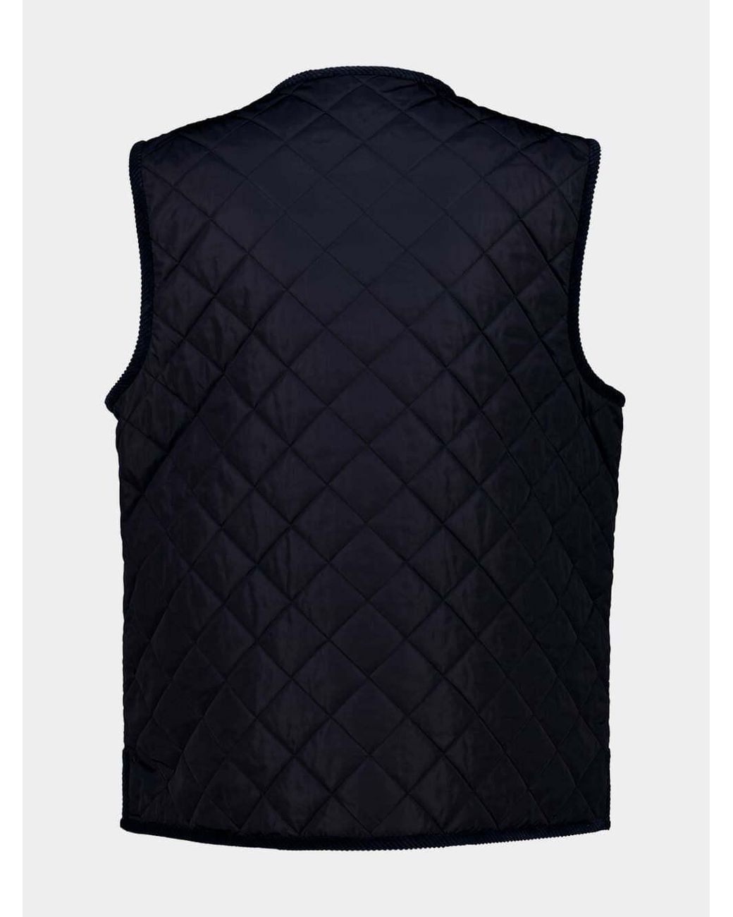 Valentino Blue Zip-Up V-Neck Quilted Vest for men