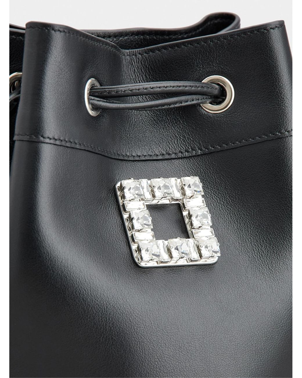 Roger Vivier Black Très Vivier Bucket Bag