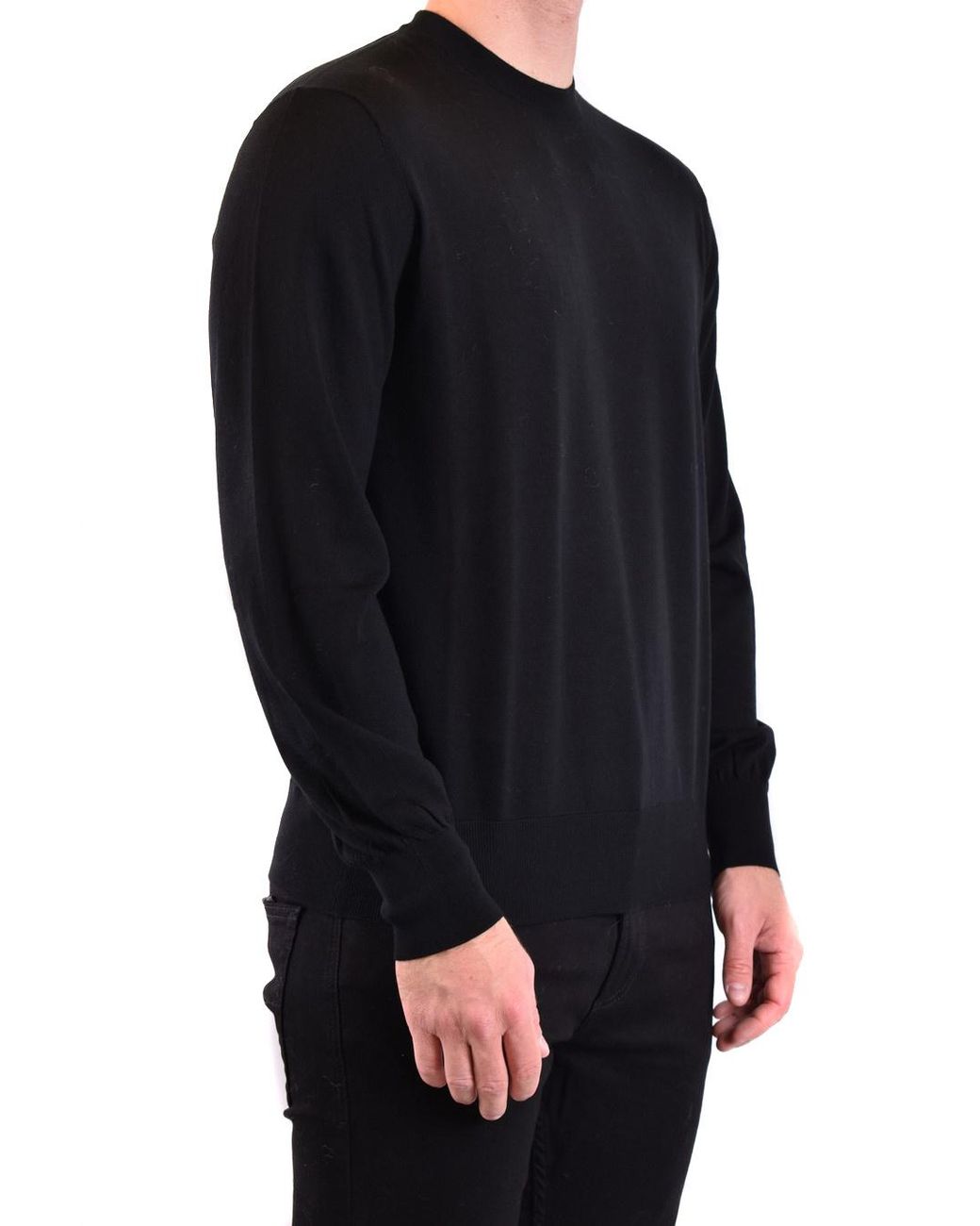 Neil Barrett Blue Logo-Embroidered Crew-Neck Wool Jumper for men