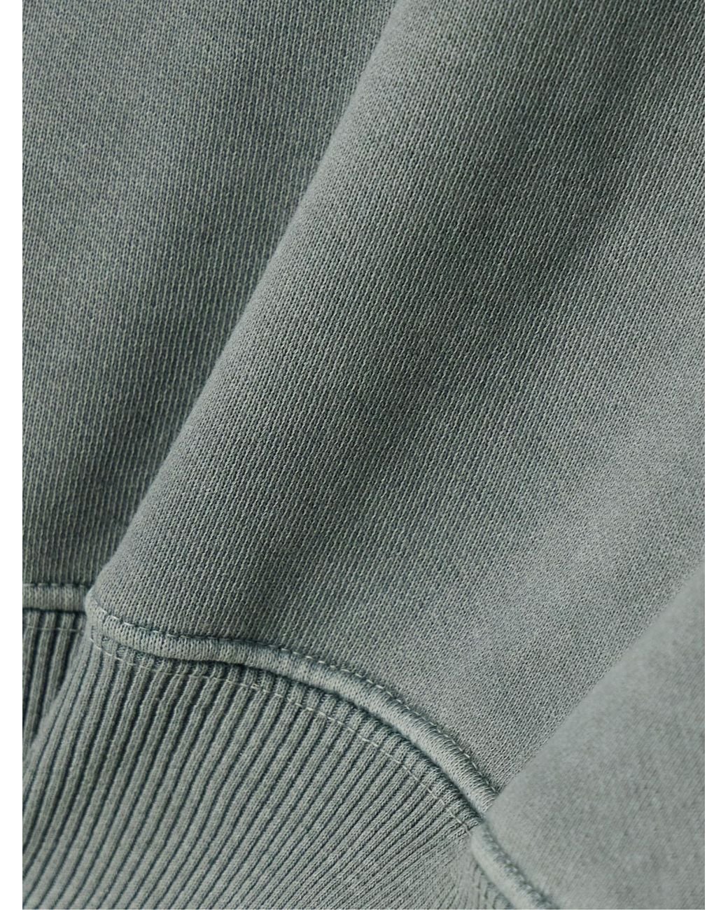 SLVRLAKE Denim Green Cropped Cotton-Jersey Sweatshirt