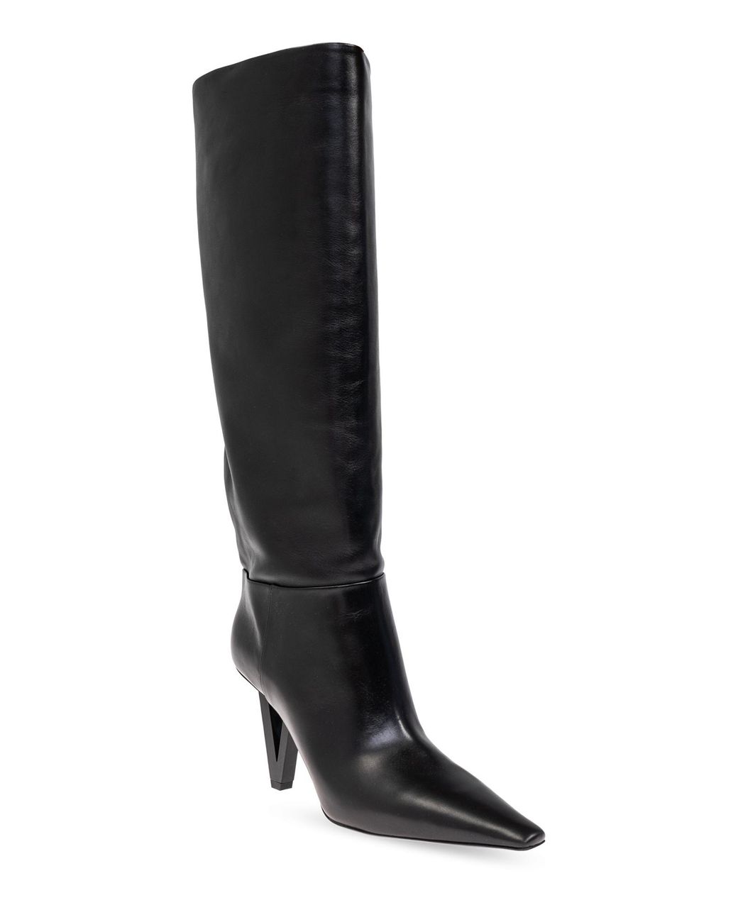Versace Black Pointed-Toe Heeled Boots