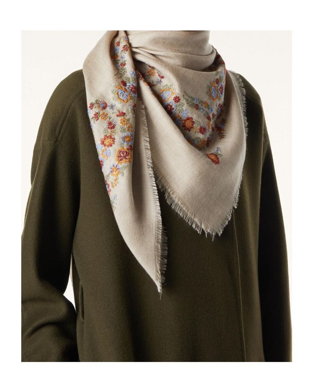 Loro Piana Natural Bahar Garden Shawl