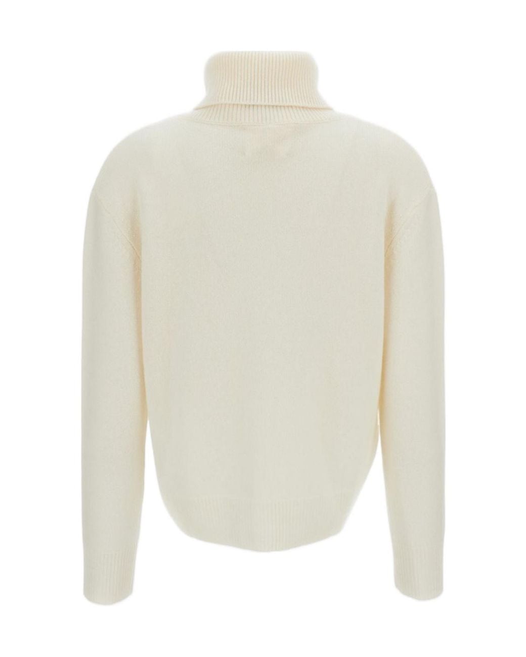 Lisa Yang White Button-Up Mock-Neck Sweater