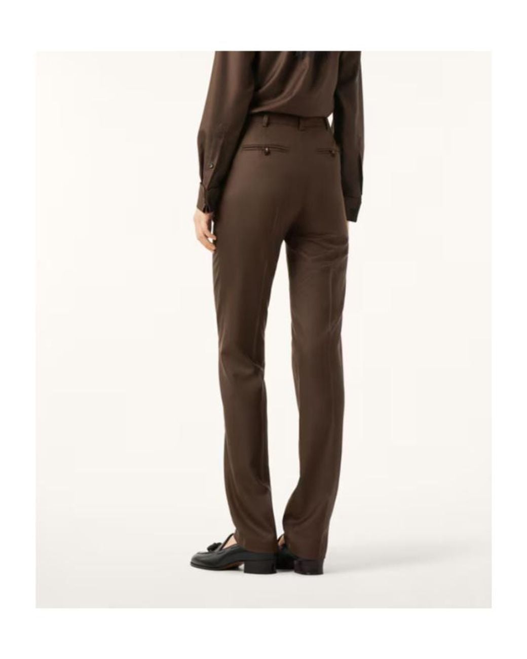 Loro Piana Brown Pressed Crease Trousers