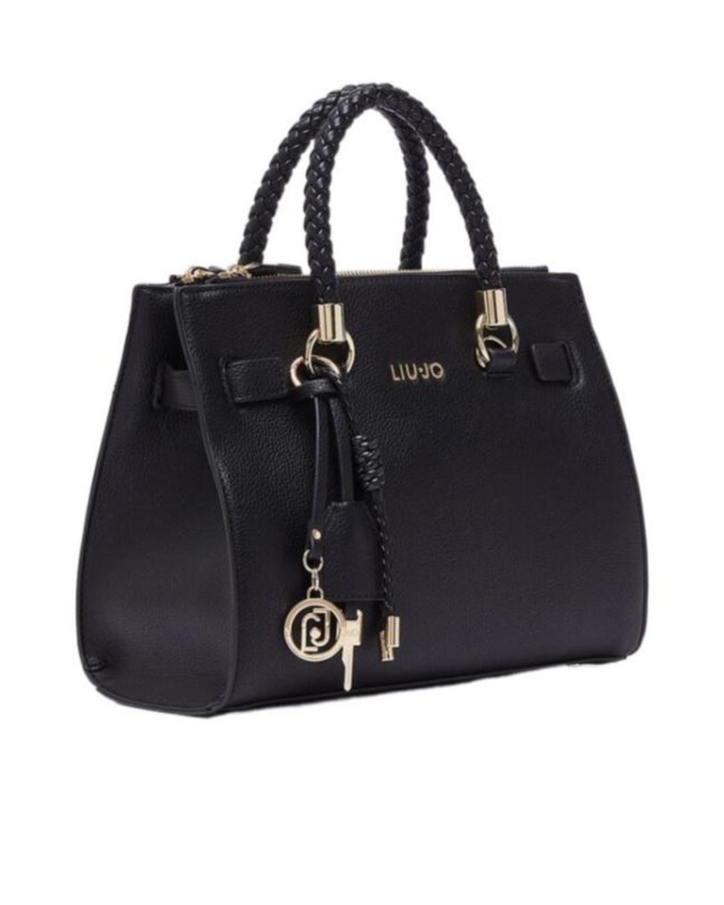 Liu Jo Black Logo Lettering Small Satchel Bag