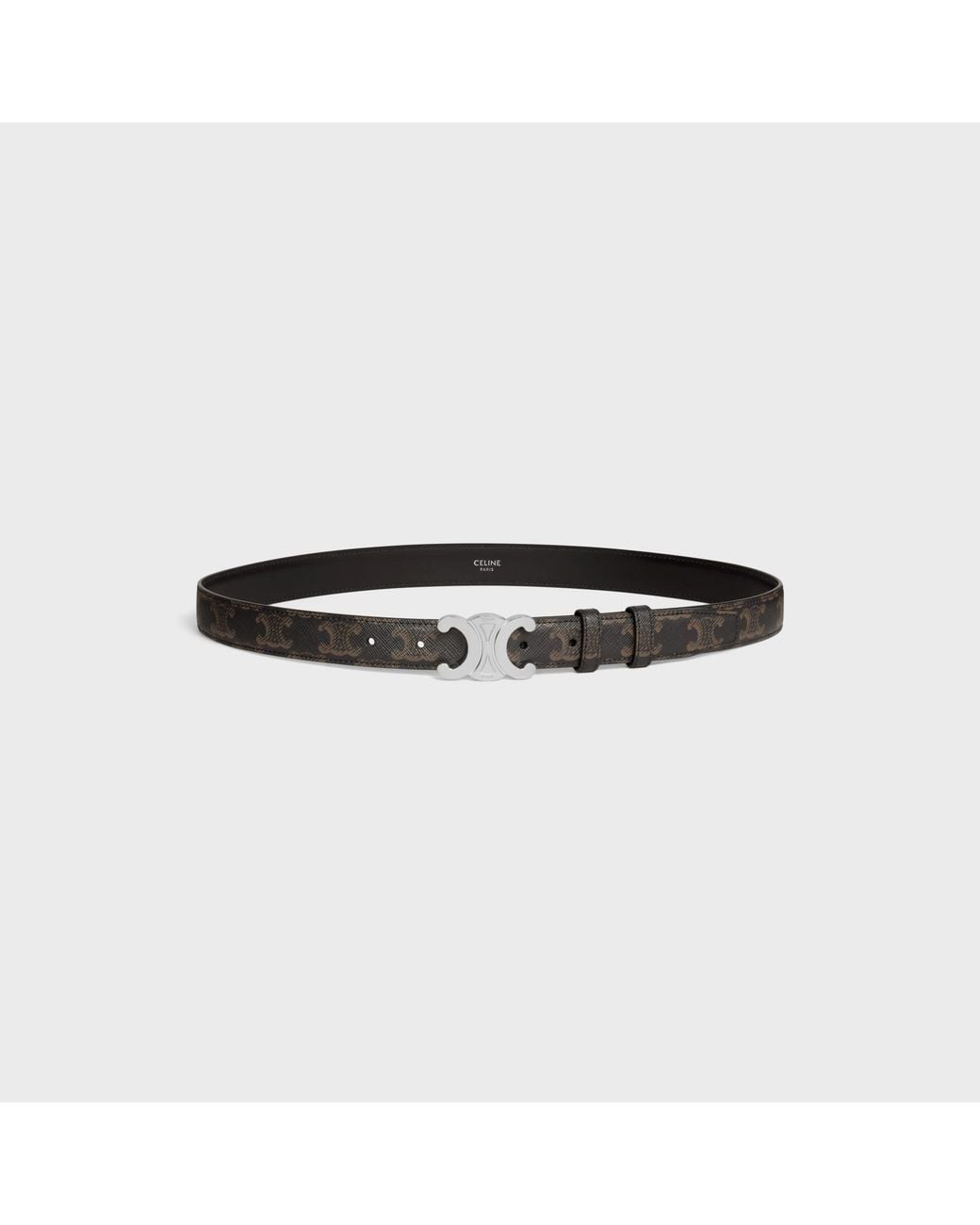 Céline White Triomphe Belt 25 for men