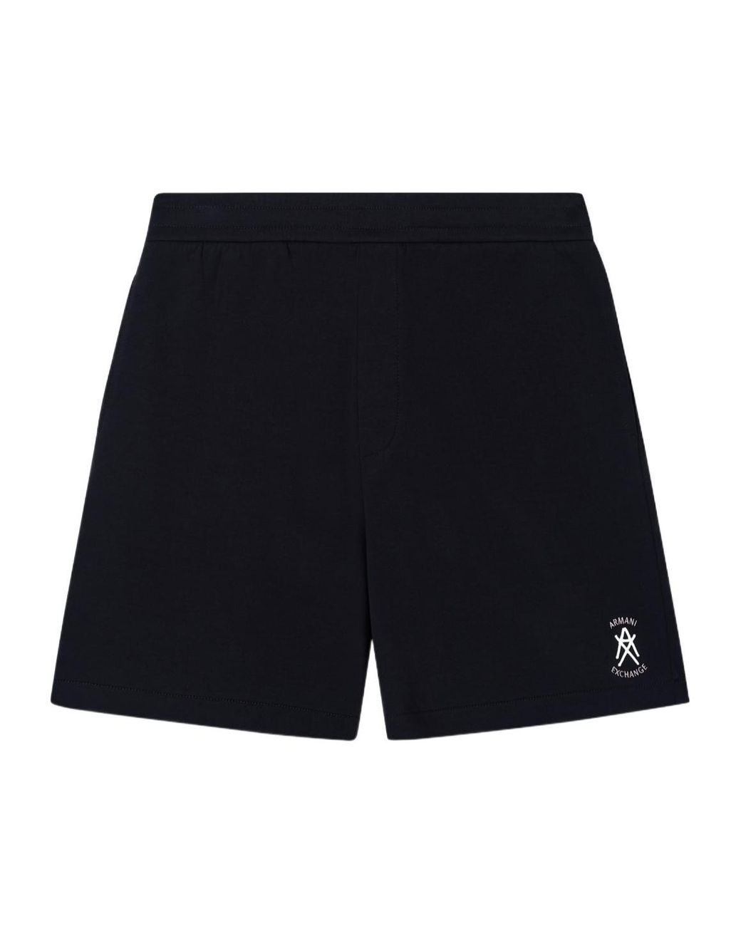ARMANI EXCHANGE Black Logo-Detail Shorts for men