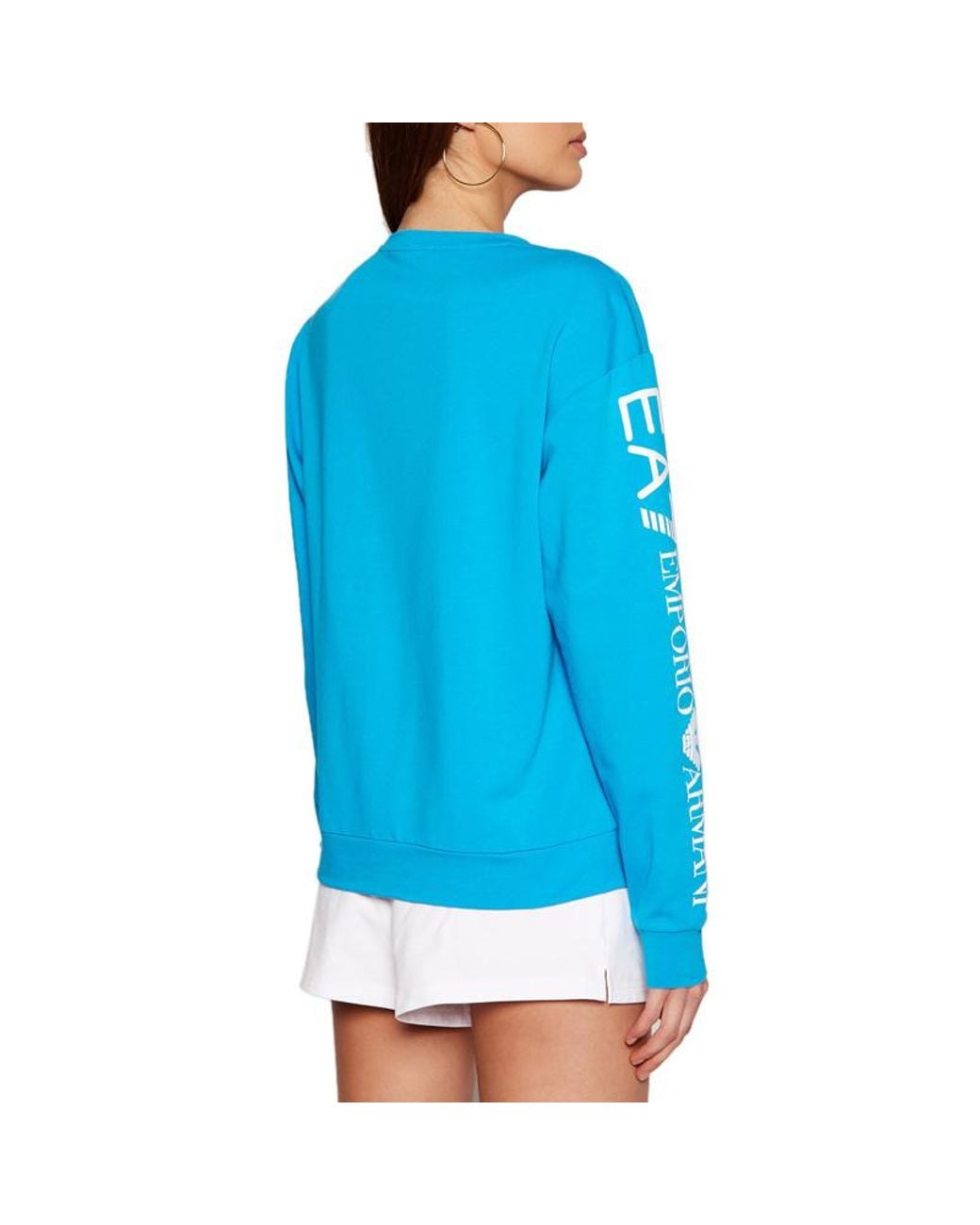 Emporio Armani Blue Logo Details Sweater