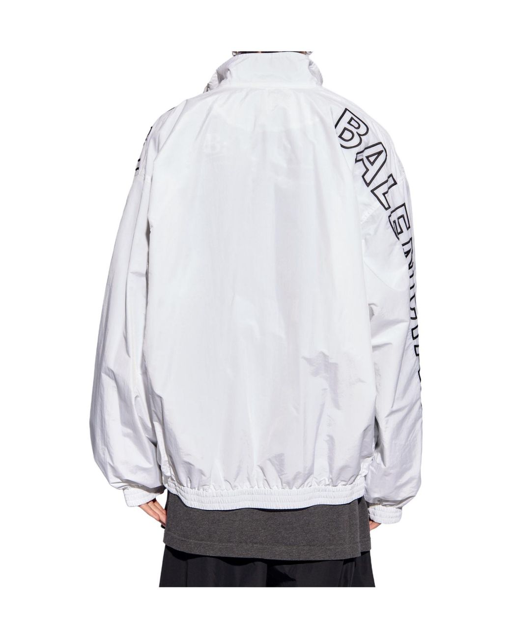 Balenciaga White Logo Printed Jacket for men