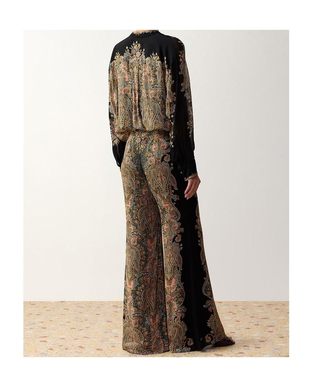 Zimmermann Brown Clash Georgette Pant