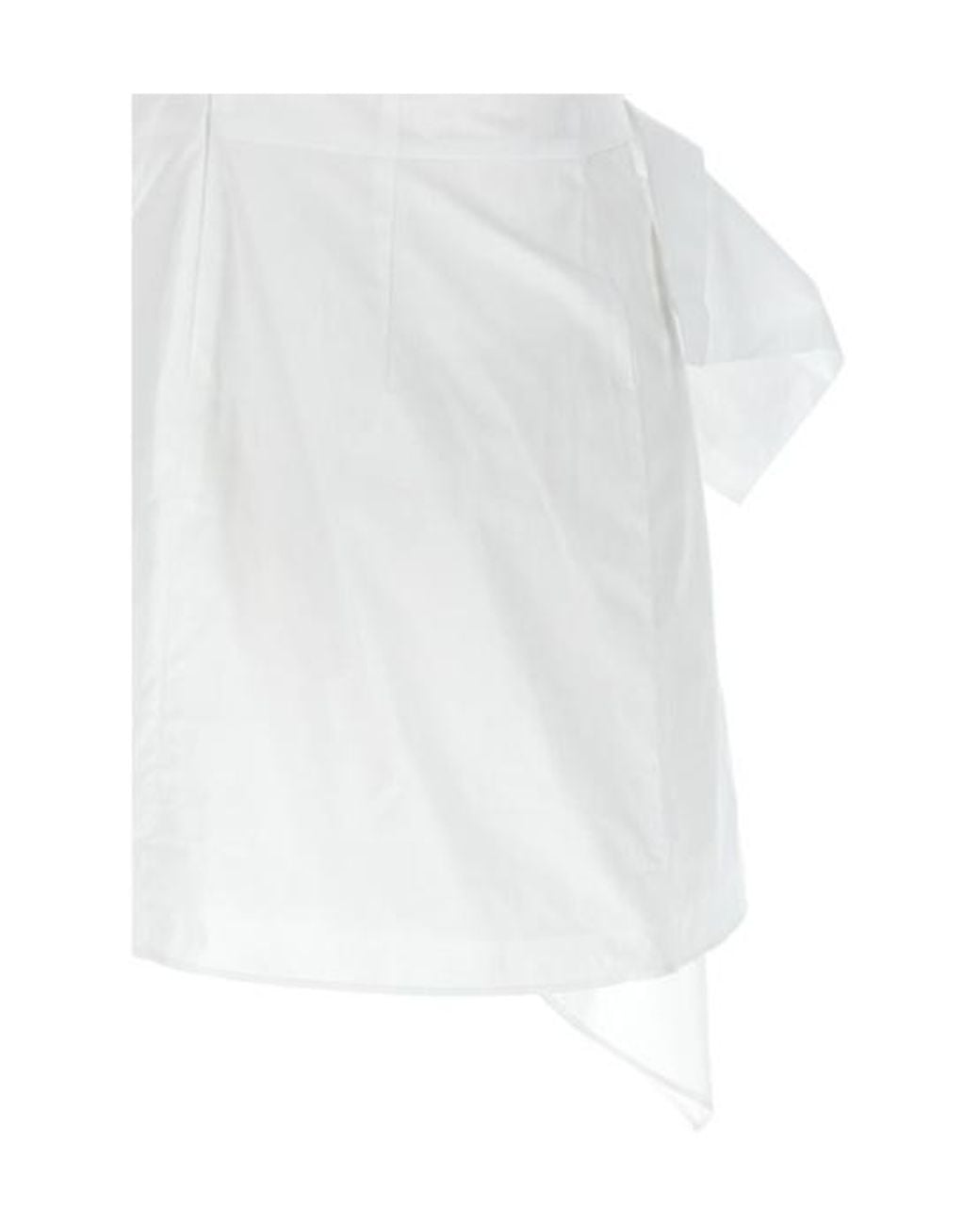 ROTATE BIRGER CHRISTENSEN White Sleeveless Dress W/ Bow Bright