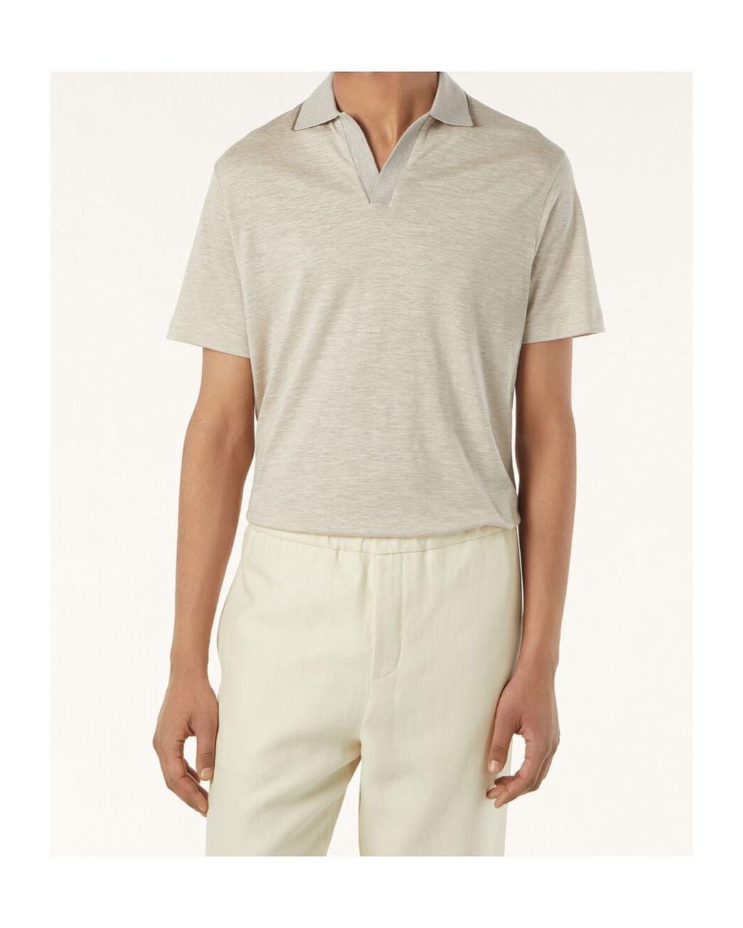 Loro Piana White Suraj Tal Polo Shirt for men