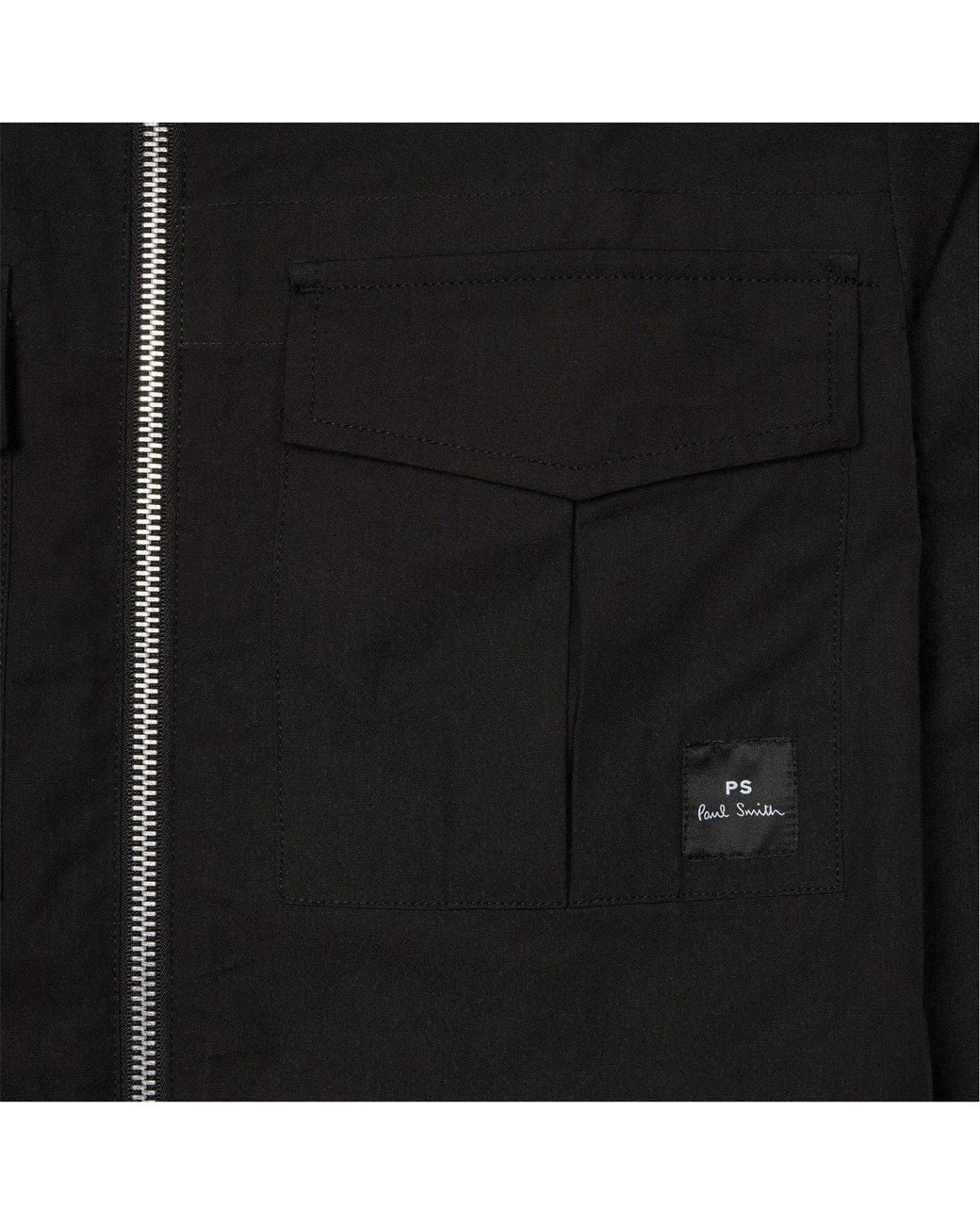 Paul Smith Black Cotton Shirt Jacket for men