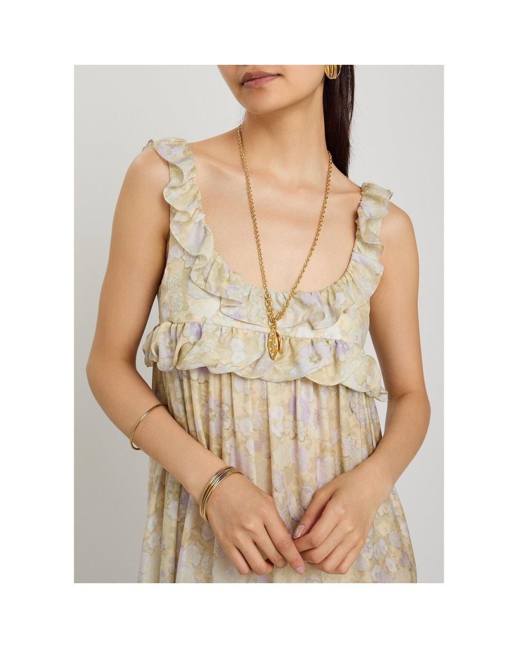 Chloé White Corn-Shaped Necklace