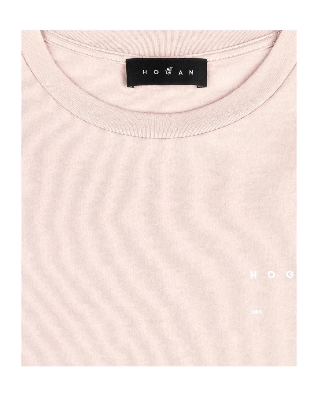 Hogan Pink Logo-Print T-Shirt