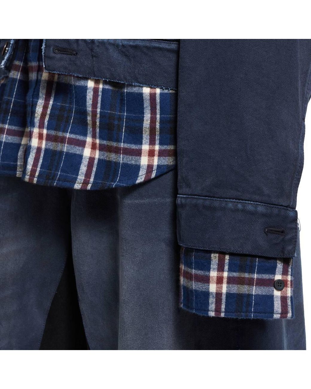 Balenciaga Blue Patched Shirt Jacket for men