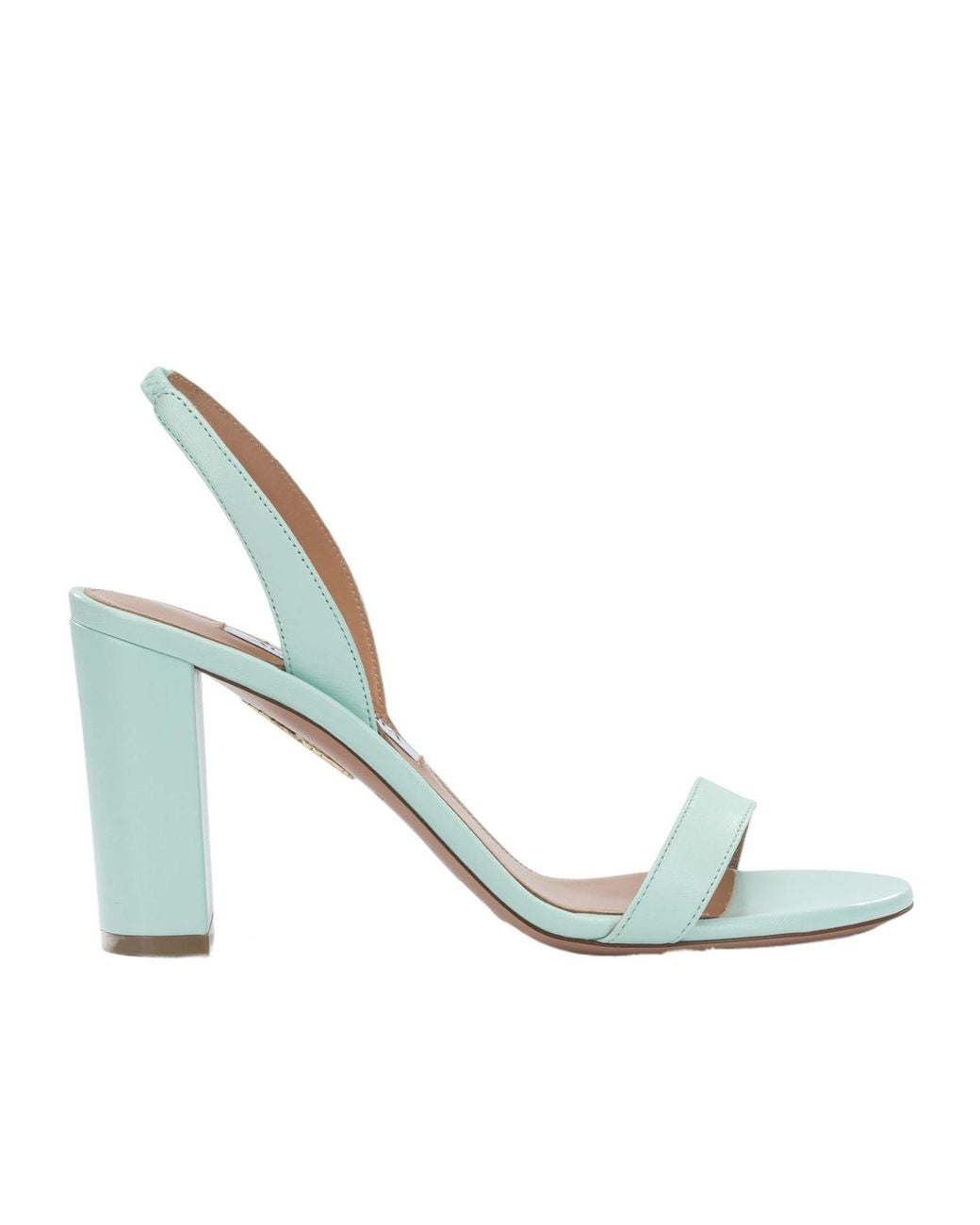 Aquazzura Metallic So Nude Block 85 Heeled Sandals