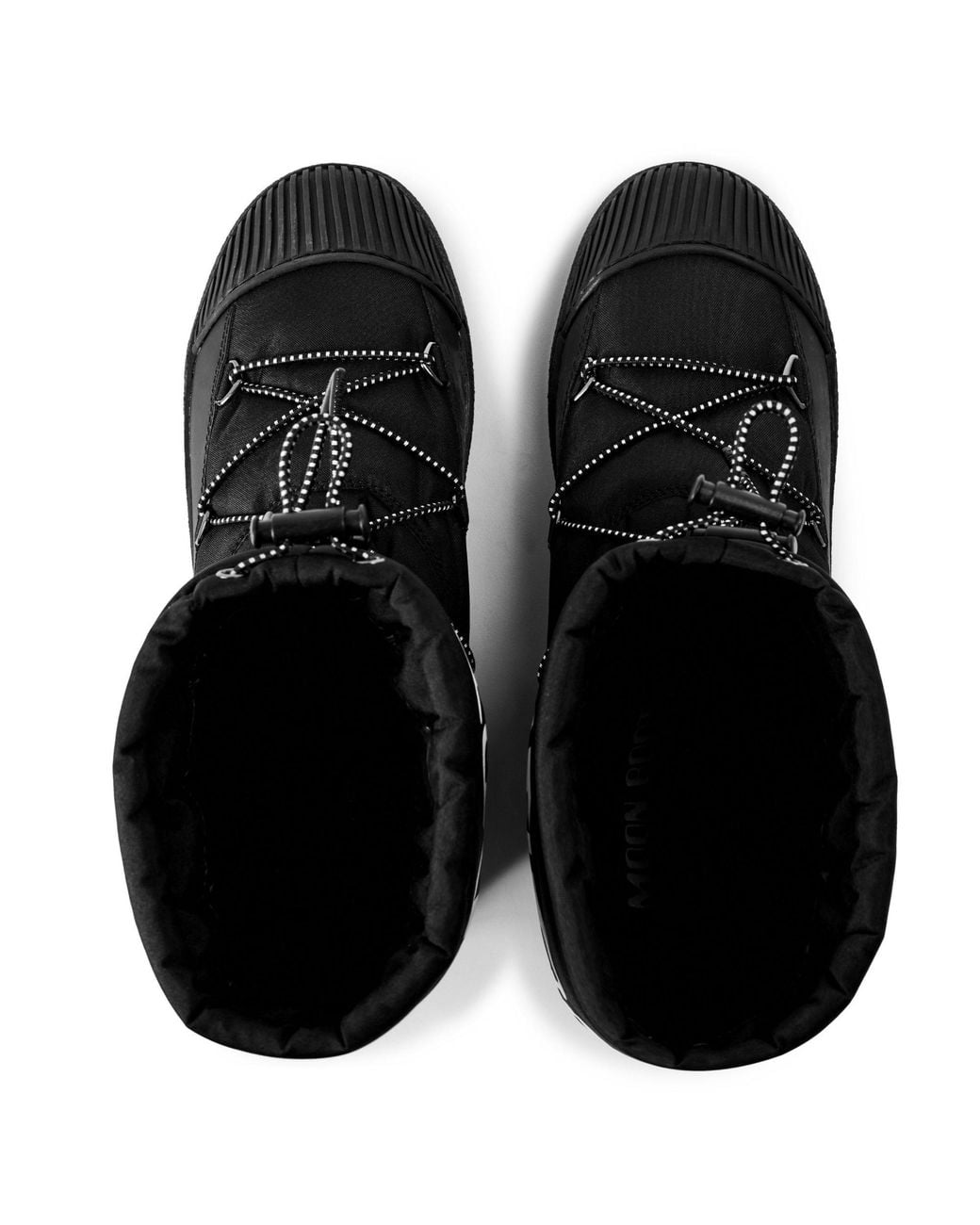 Moon Boot Black Tall Drawstring Snow Boot for men