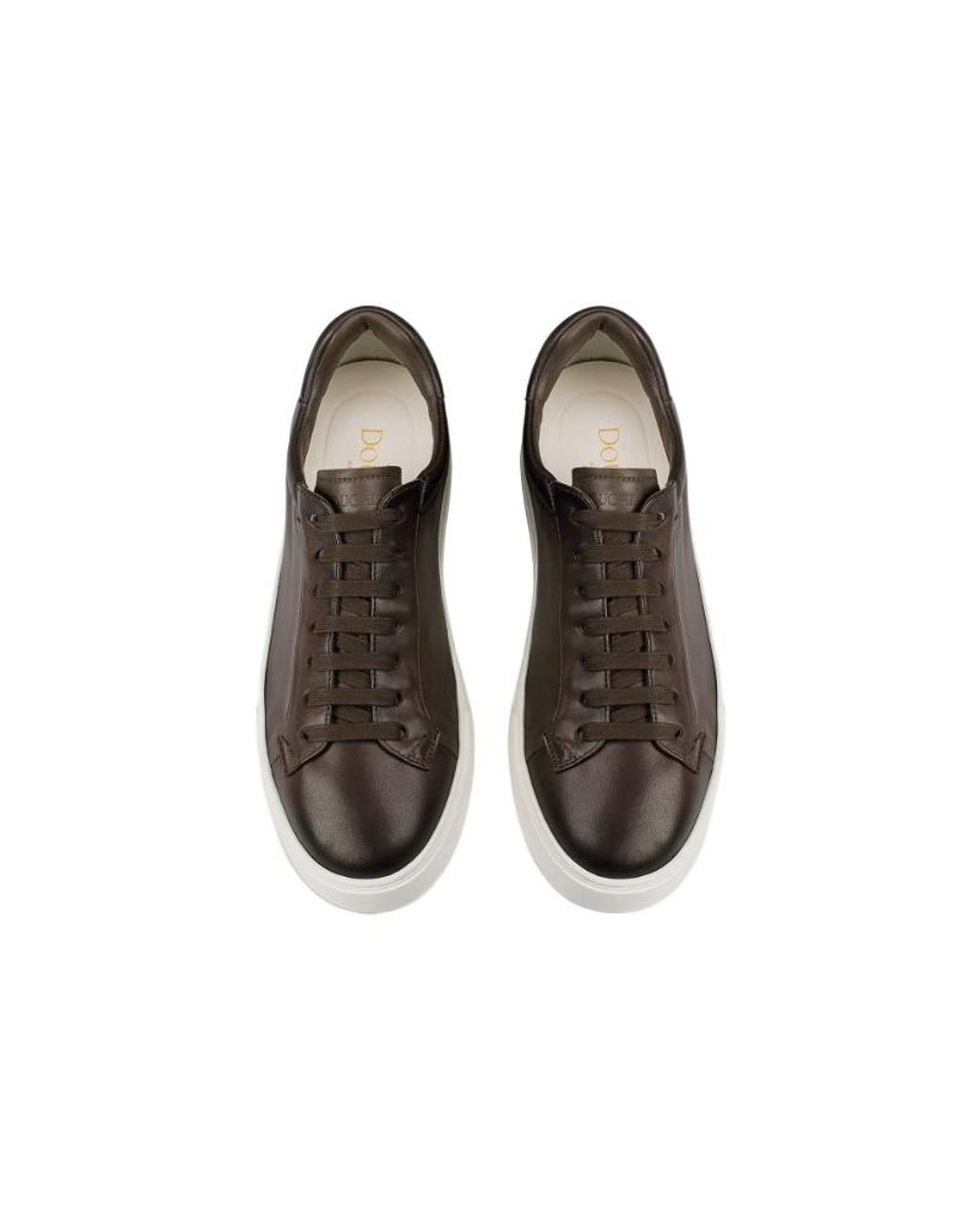 Doucal's Brown Leather Sneakers for men