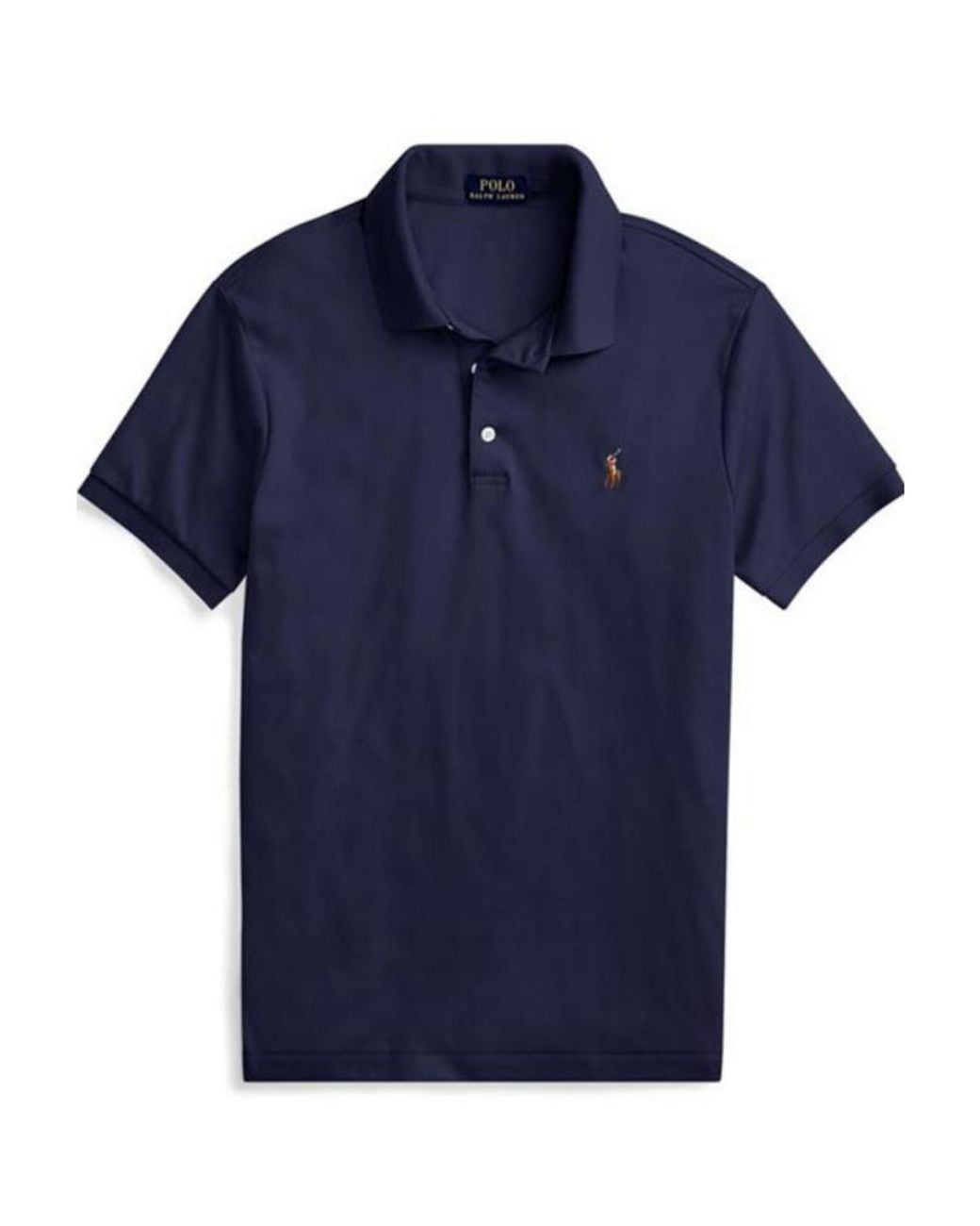 Polo Ralph Lauren Blue Logo Short-Sleeved Polo Shirt for men
