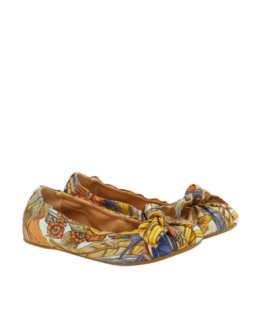 Ferragamo Brown Bow Embellished Ballet Flat
