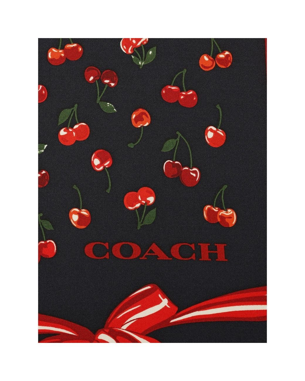 COACH Purple Wave-Dot Square Scarf