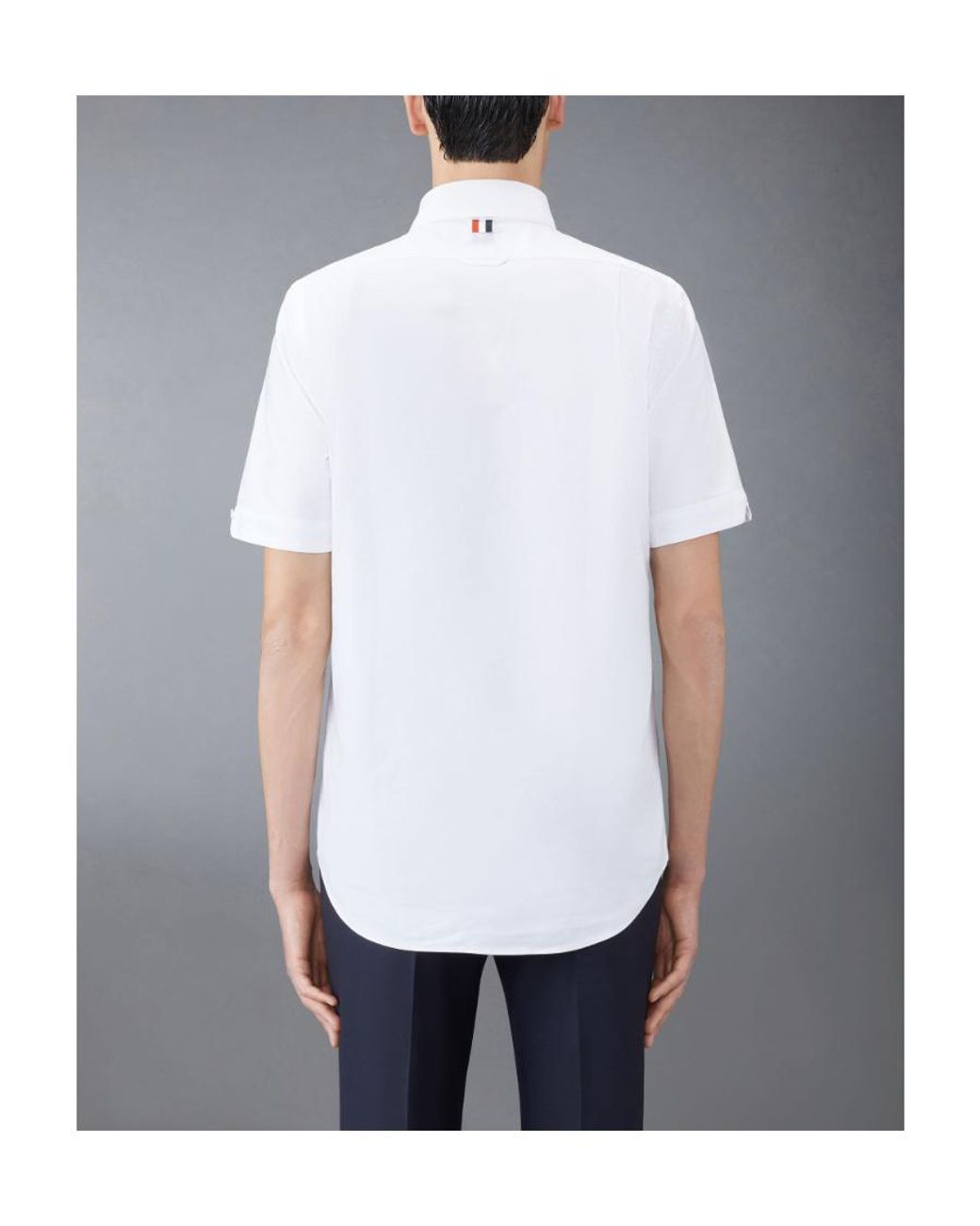 Thom Browne White Short Sleeved Buttoned Shirt for men